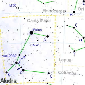 Aludra and Canis Major