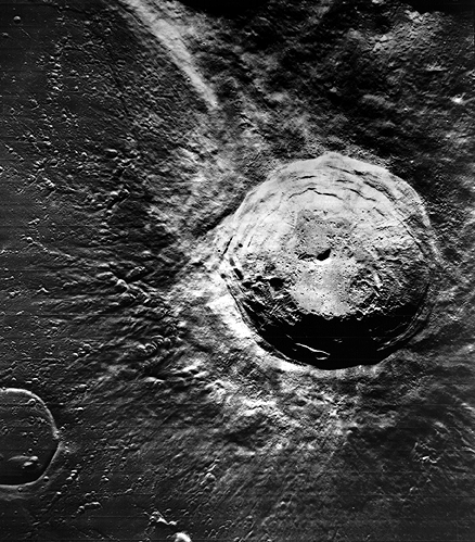 crater Aristachus on the Moon