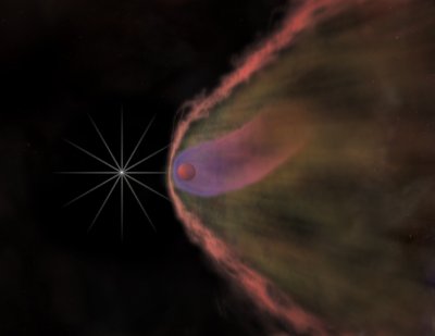 Close-up of the Black Widow pulsar and its companion