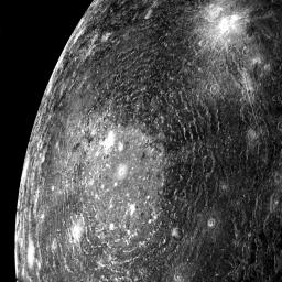 giant, multi-ringed impact basin on Callisto