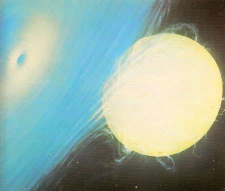 Artist's impression of Cygnus X-1