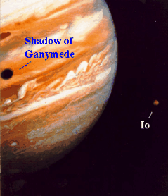 Jupiter, Io, and Ganymede's shadow