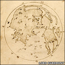 map of the Moon by Harriot