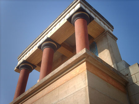 reconstruction of north entrance of Palace of Knossos