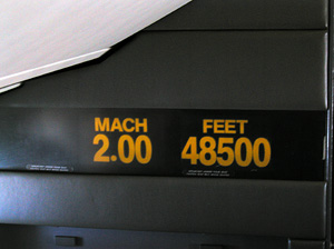 Concorde Mach speed indicato