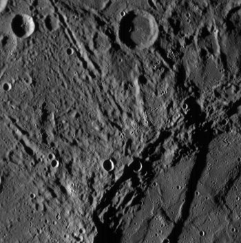 double-ringed crater on Mercury