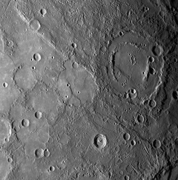 double-ringed crater on Mercury