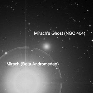 Mirach's Ghost (NGC 404) in visible light.