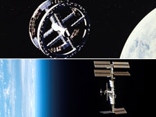 Space Station V and the International Space Station