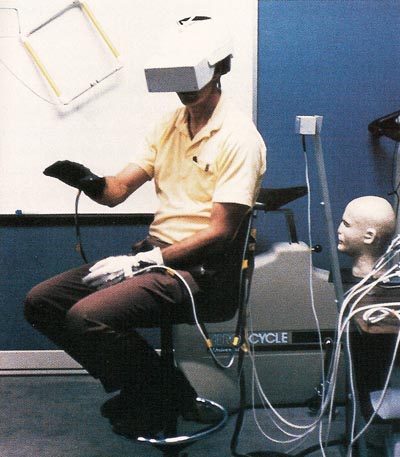 virtual reality headset and dataglove