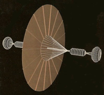 artist's concept of a diode sail spacecraft