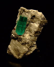 Emerald crystal from Muzo, Colombia