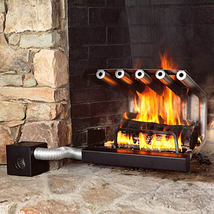 Spitfire tube fireplace heater