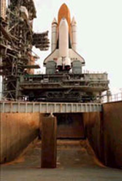 Space Shuttle flame deflector system