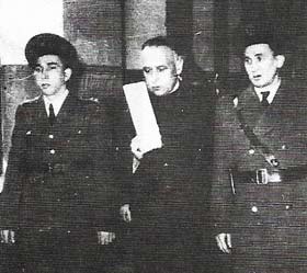 Cardinal Jozsef Mindszenty, Primate of Hungary (center), and a strong anti-communist, was imprisoned for life in 1949 after a dramatic show trial.