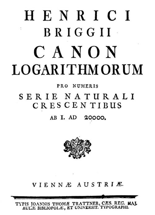 Briggs' Canon logarithmorum
