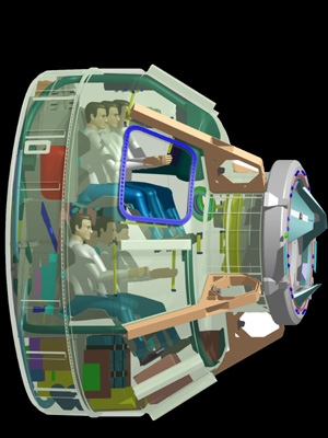 Cutaway view of the CST-100