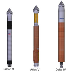 CST-100 potential launch vehicles
