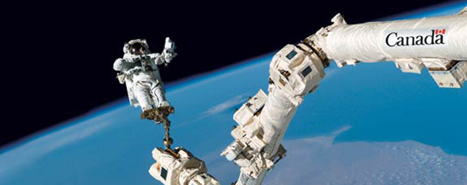 Canadarm-2 attached to the International Space Station
