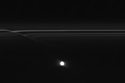 Half-mile-sized (kilometer-sized) object punching through part of Saturn's F ring