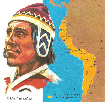 Quechua indian and map)