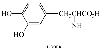 L-dopa structural formula
