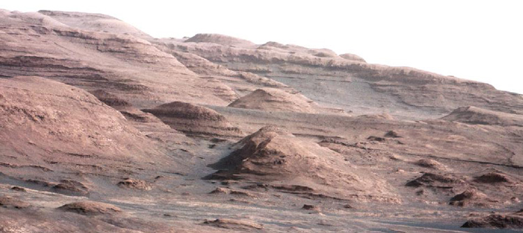 Layers of rock on Mount Sharp
