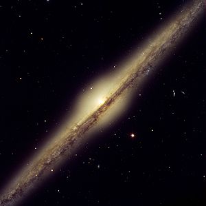 The Needle Galaxy seen in its entirety in this ESO image
