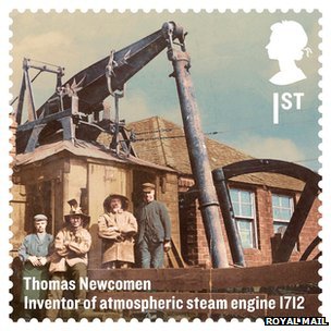 Newcomen's invention was depicted on a UK commemorative stamp issued in 2012