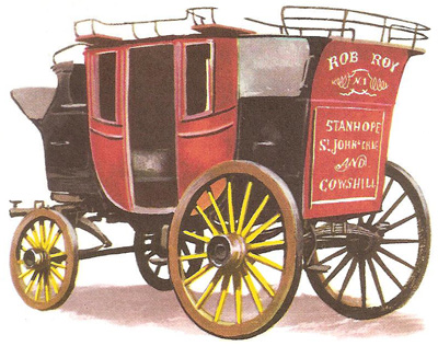 The coach, Rob Roy, ran from Leeds to Sheffield between 1835 and 1844 in conjunction with the new railways