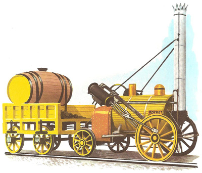 Stephenson's famous Rocket ran for six years on the Liverpool-Manchester line