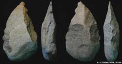 Four sides of a hand-axe found near Lake Turkana