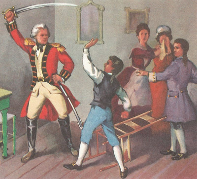 When he was a boy Jackson defied a British officer, who struck him with his saber
