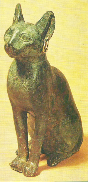 Egyptian bronze cat