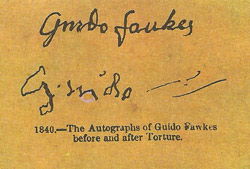 Guy Fawkes' signature