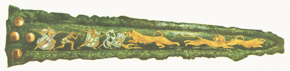 Mycenaean bronze dagger-blade
