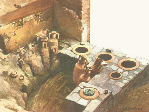 This is the inside of a thermopolium