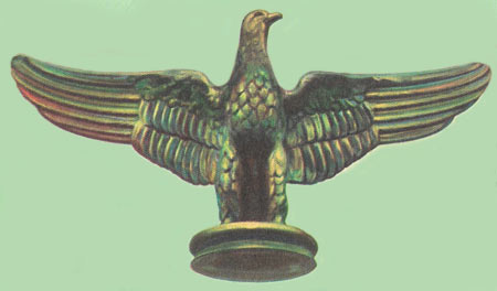 The eagle which surmounted the standards of Caesar's legions