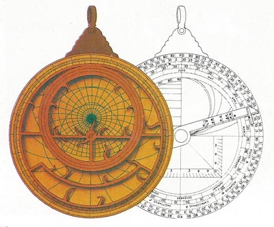The astrolabe, invented by the Greek Hipparchus around 150 BC