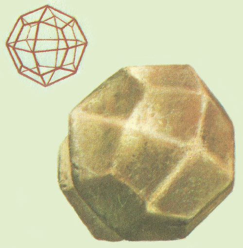 Leucite crystal and crystal structure
