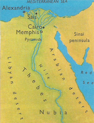 map of Ancient Egypt
