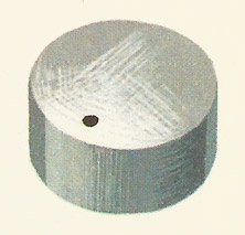 round magnet with north pole marked on