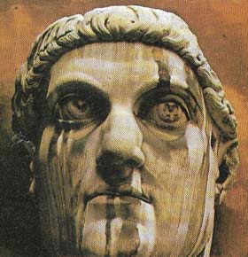 Constantine statue head