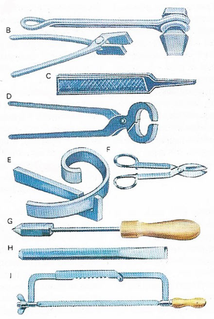 Tools for handworking metals