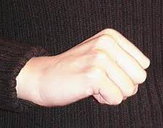 Hand sign for Do (C) in the solfege system