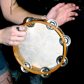 tambourine being played