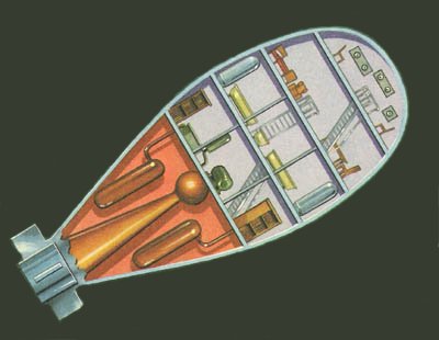Tsiolkovsky design for a manned spacecraft