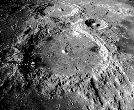 Alphonsus crater from Apollo 16
