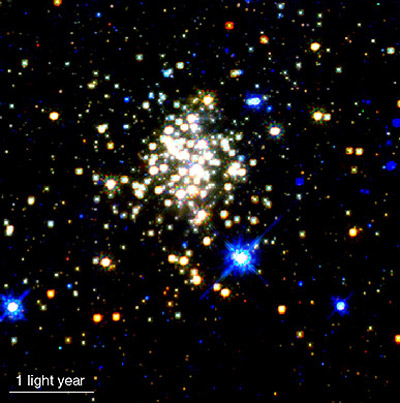 Arches Cluster seen by Hubble Space Telescope