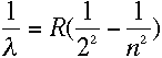 Balmer formula